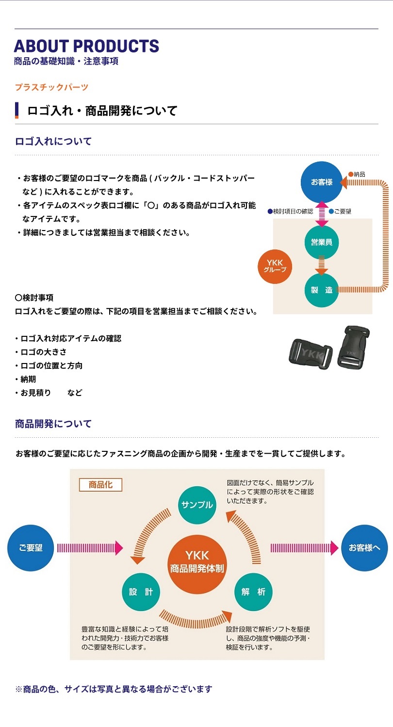 ロゴ入れ 商品開発について Ykk ジャパンカンパニー
